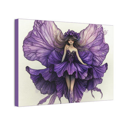A Violet Affair - Fairies & Flowers Collection - Wall Art - on Canvas