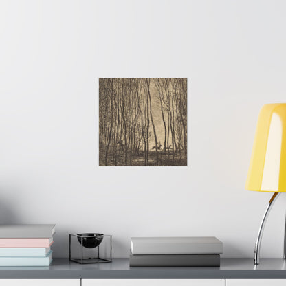 Deer Running Through Woods Nature Fine Art Print