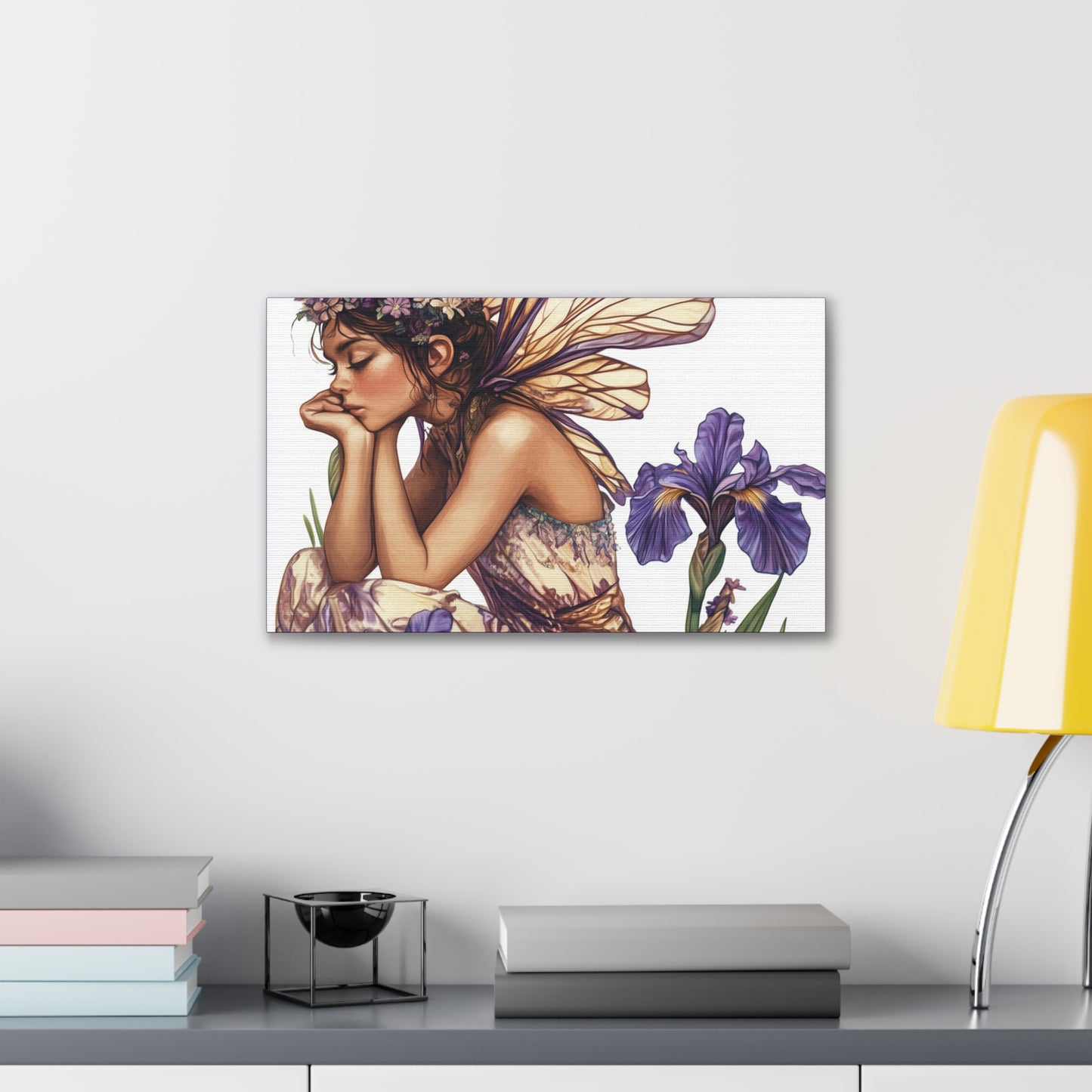Iris You Were Here - Flowers & Fairies Collection - Fine Art Print on Canvas