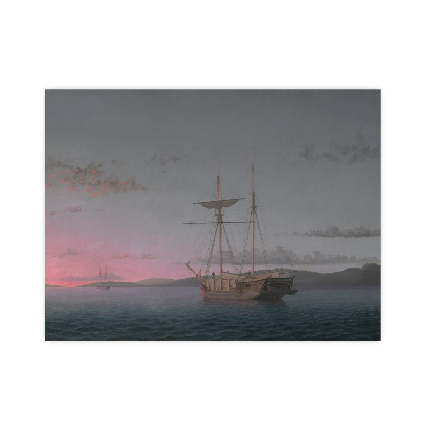 Lumber Schooners at Evening Penobscot Bay - Maritime Fine Art Poster