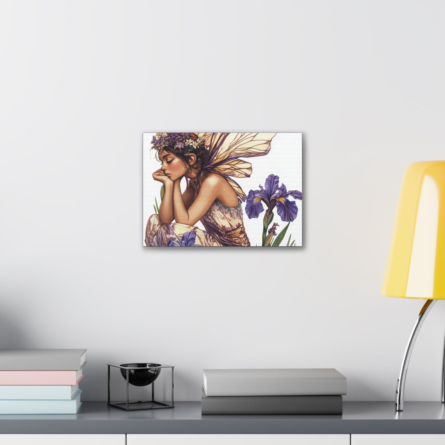 Iris You Were Here - Flowers & Fairies Collection - Fine Art Print on Canvas