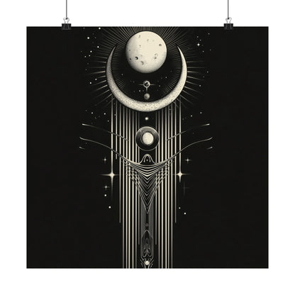 Guided by the Moon - Fine Art Print - Cosmic Poster - Celestial Wall Art - Astronomy Lovers - Space - Ethereal