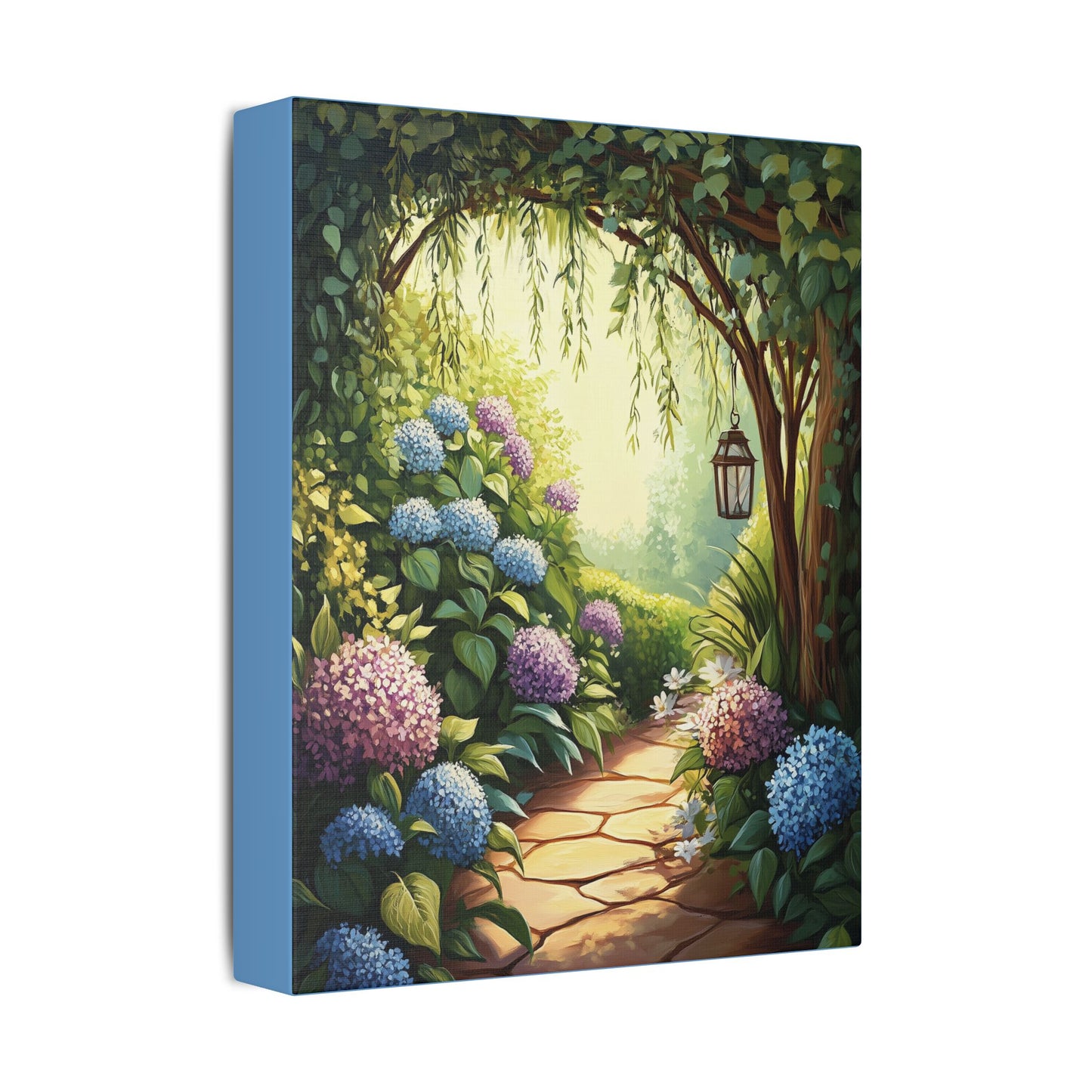 Hydrangea Courtyard - Secret Garden Series - Fine Art Print on Canvas