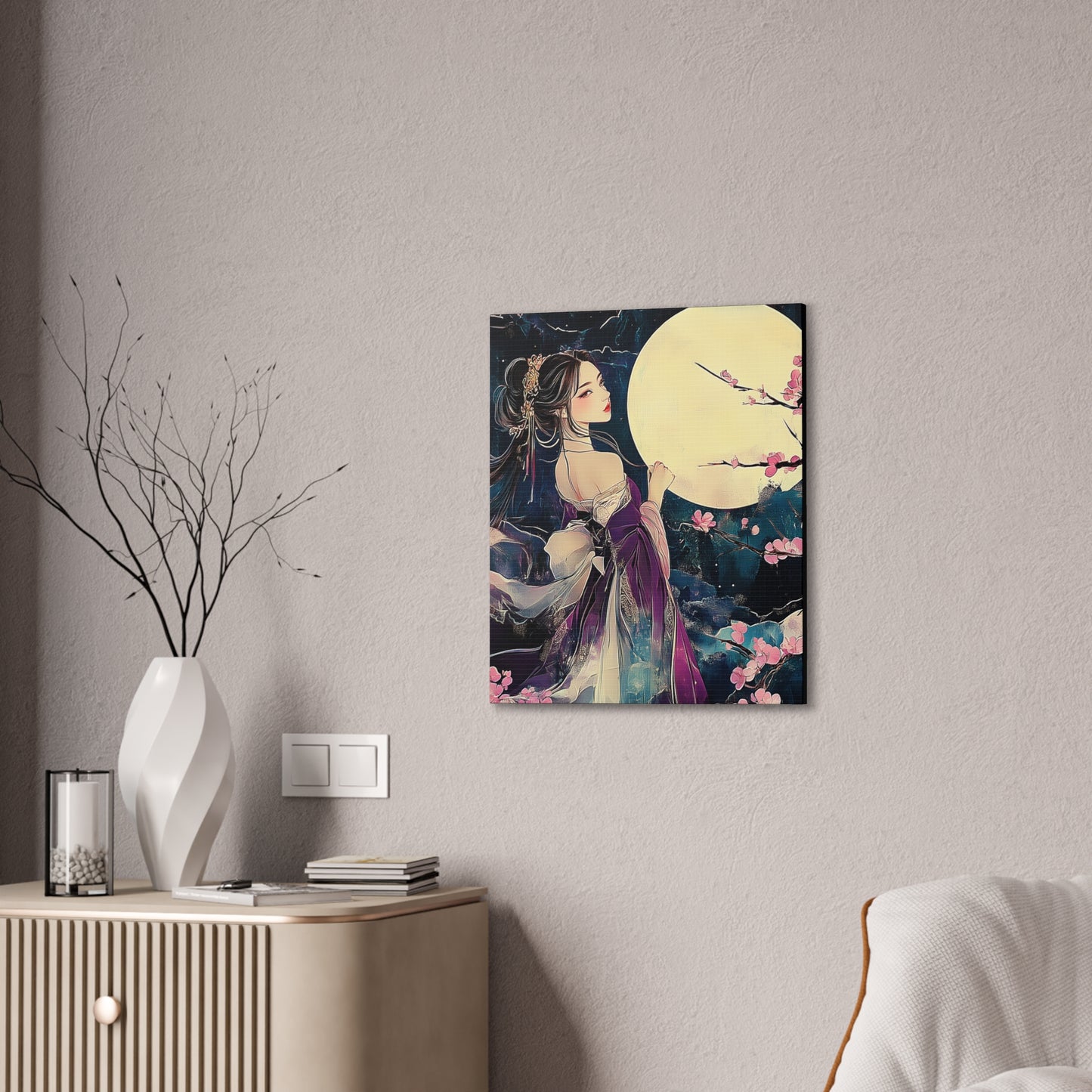 Thinking of You in the Moonlight - Fine Art Print - Wall Art on Canvas