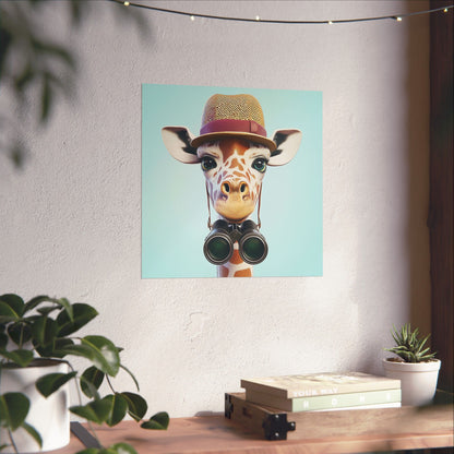 Adventure Awaits - His & Hers Giraffe Fine Art Prints (II) - Whimsical Animals - Wall Art -  Fine Art Prints - Home Décor
