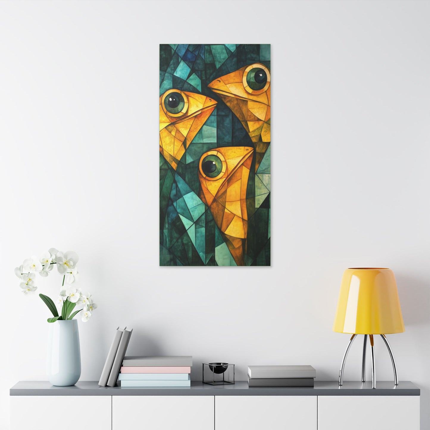 If We Don't Move Maybe They Won't See Us - Garden Friends - Fine Art Print on Canvas