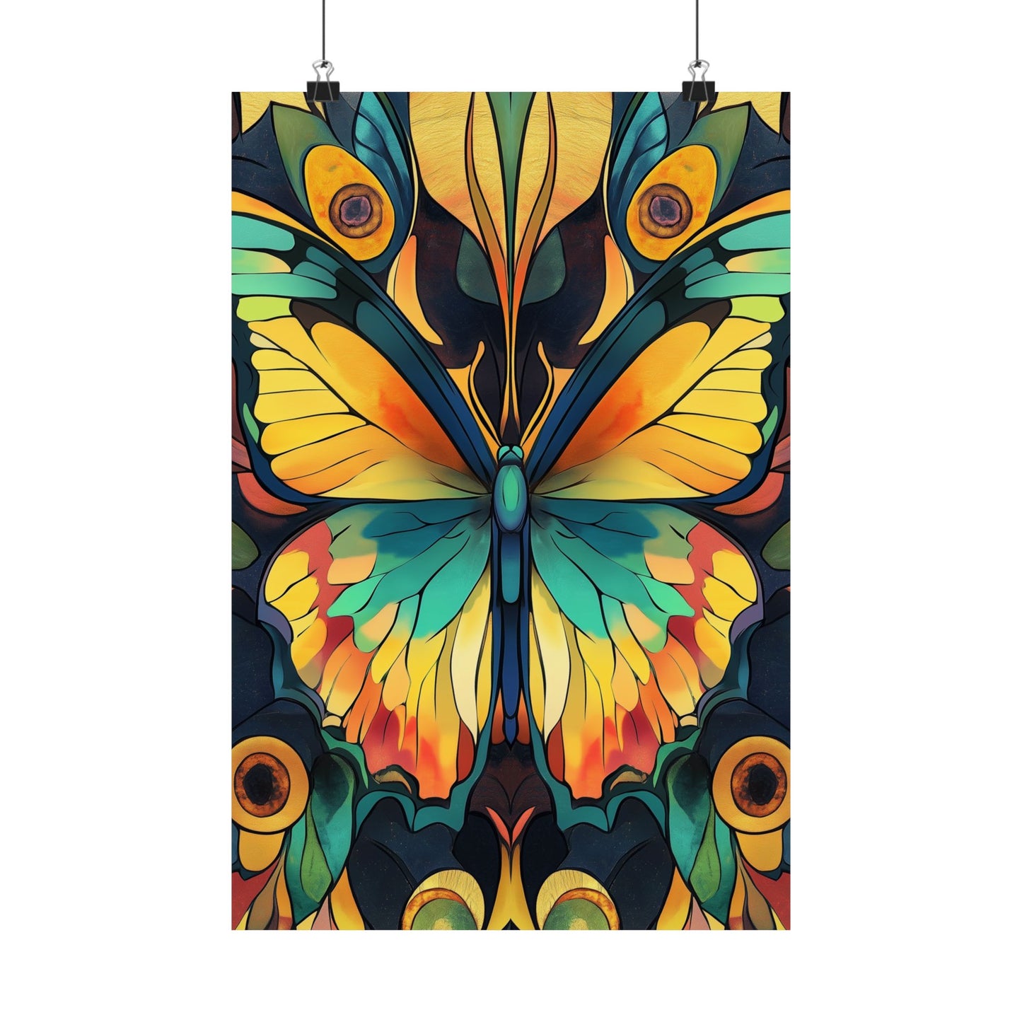 Brilliant Butterfly - Bohemian Wall Art - Fine Art Print - Poster Matte - Vertical Wall Décor
