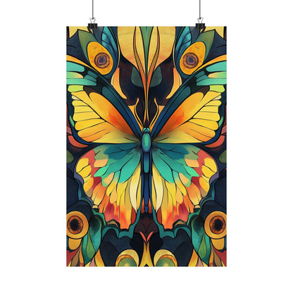 Brilliant Butterfly - Bohemian Wall Art - Fine Art Print - Poster Matte - Vertical Wall Décor