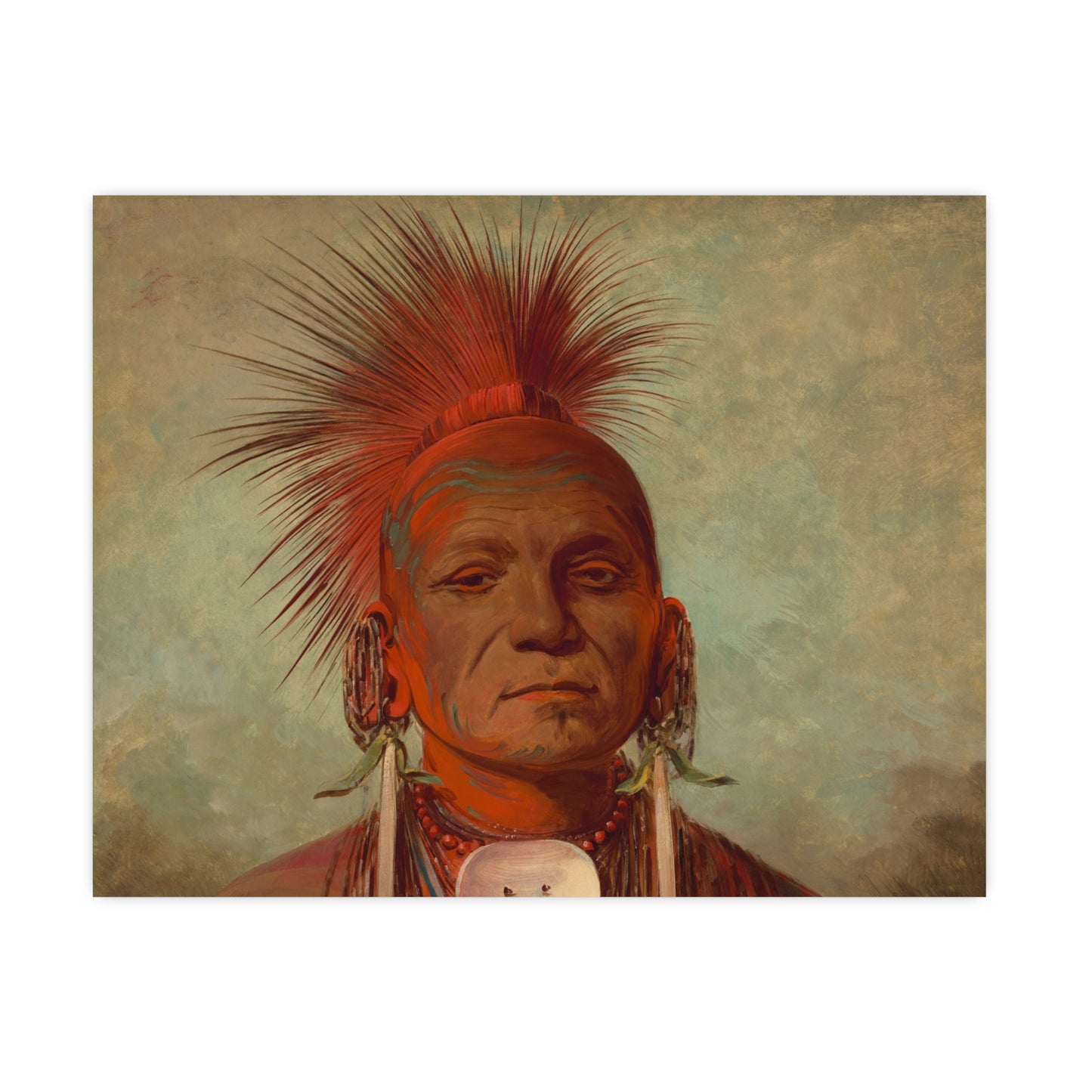 Iowa Medicine Man Portrait - George Catlin - Fine Art Poster