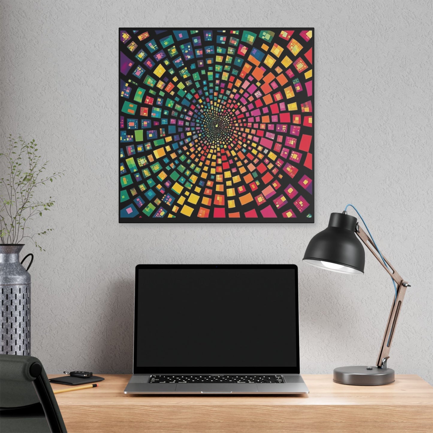 Chameleon Squares on Canvas