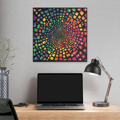 Chameleon Squares on Canvas