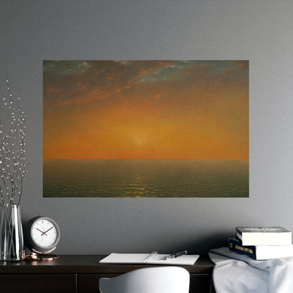 John Frederick Kensett : Sunset on the Sea (1872) - Museum Collection - Fine Art Print