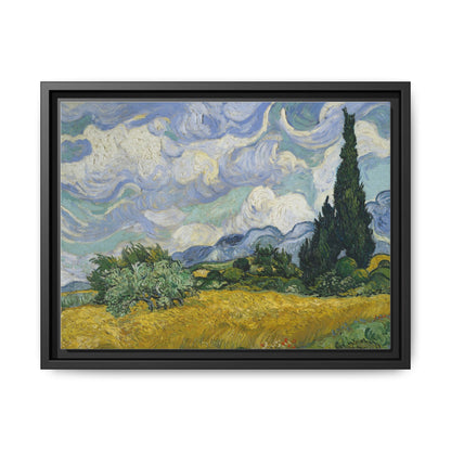 Van Gogh - Wheat Field with Cypresses - Museum Collection - Framed Canvas Print