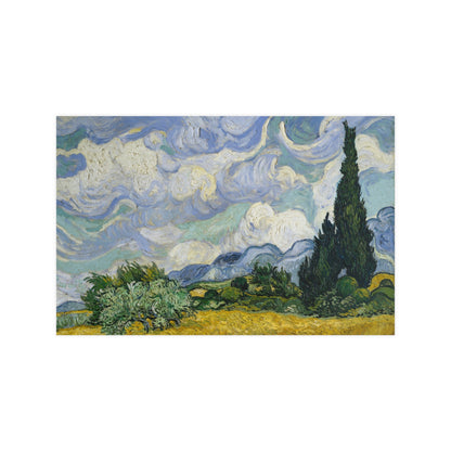 Van Gogh - Wheat Field with Cypresses - Museum Collection - Fine Art Poster