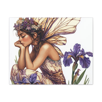 Iris You Were Here - Flowers & Fairies Collection - Fine Art Print on Canvas
