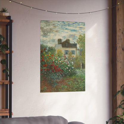 Monet - Artist's Garden at Argenteuil Fine Art Print