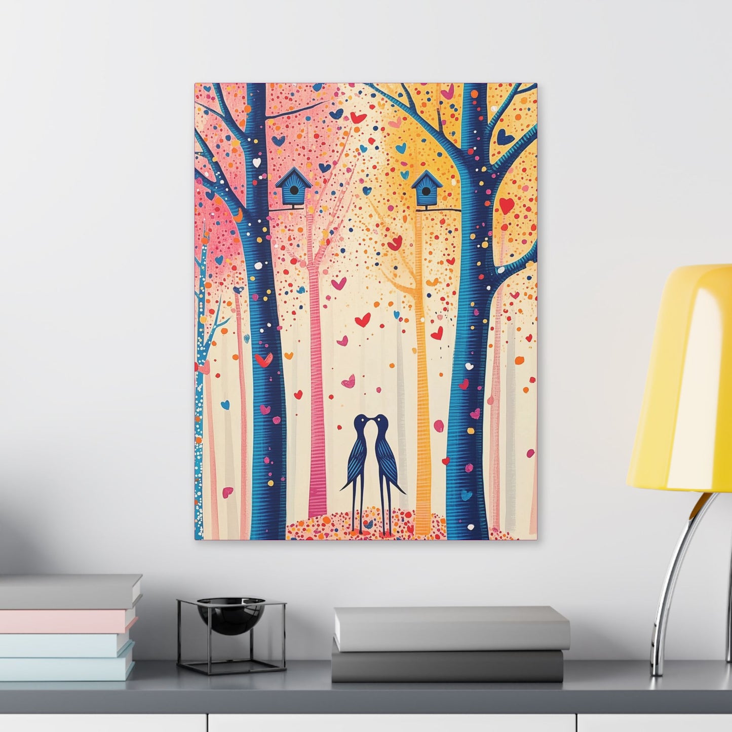 Little Love Birds - Delight in Nature Series - Fine Art Print on Canvas