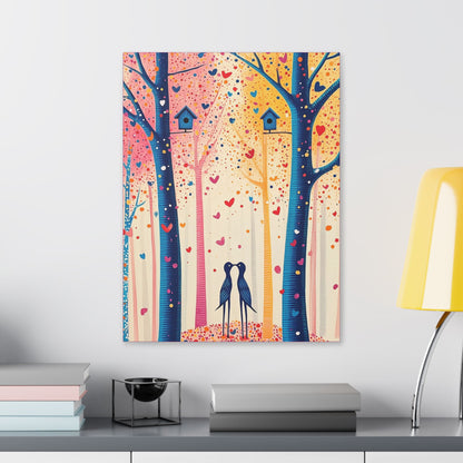 Little Love Birds - Delight in Nature Series - Fine Art Print on Canvas