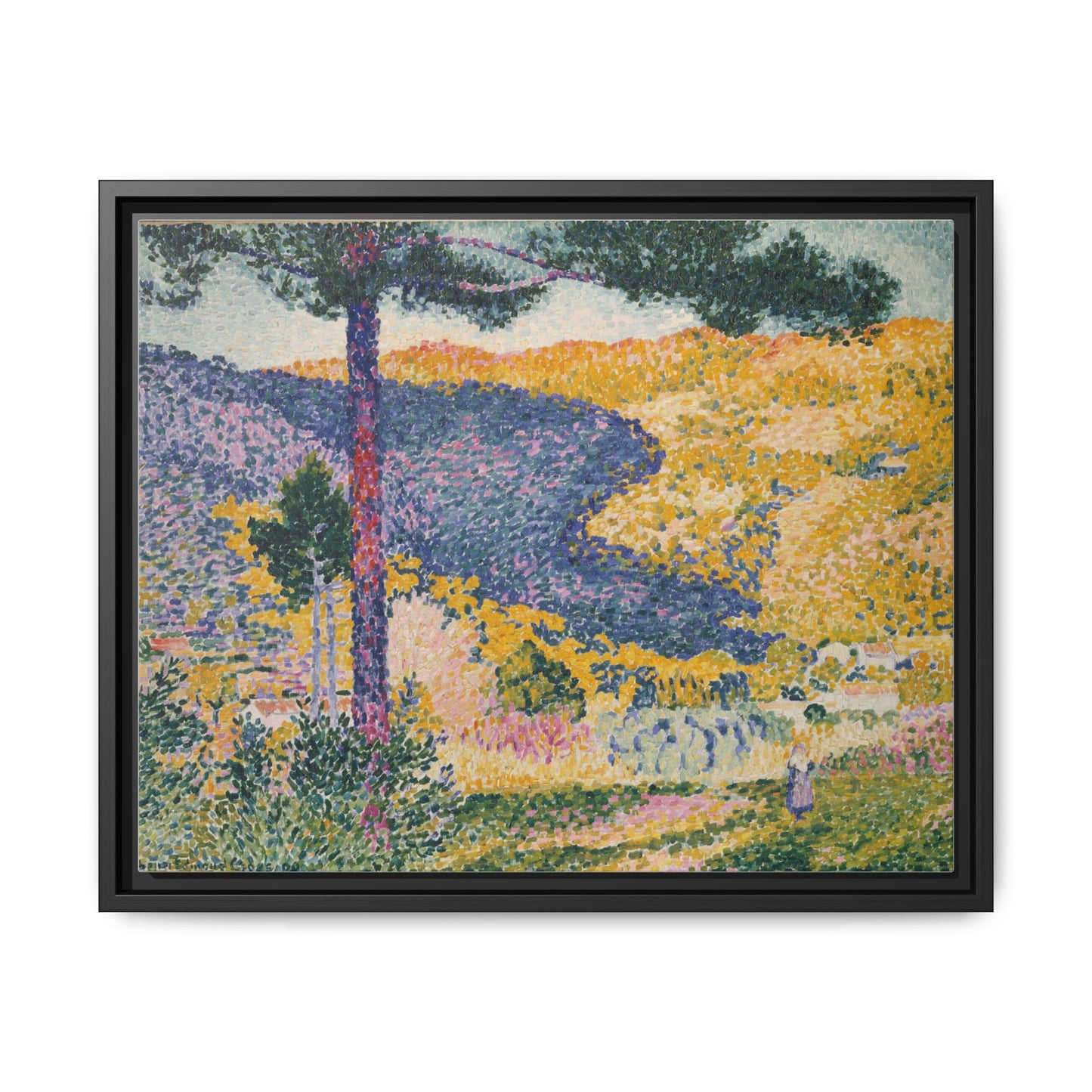 Valley with Fir Shade on the Mountain - Museum Collection - Framed Canvas Print