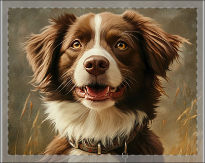 Charming Dog Portrait Framed Wall Art