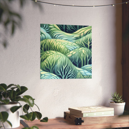 Serene Nature Matte Vertical Poster - Tranquil Forest Design for Home Decor
