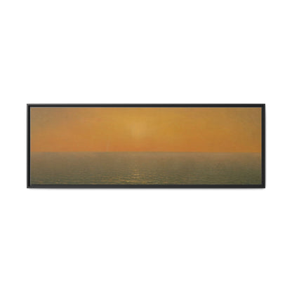 John Frederick Kensett : Sunset on the Sea (1872) - Museum Collection - Framed Canvas Print
