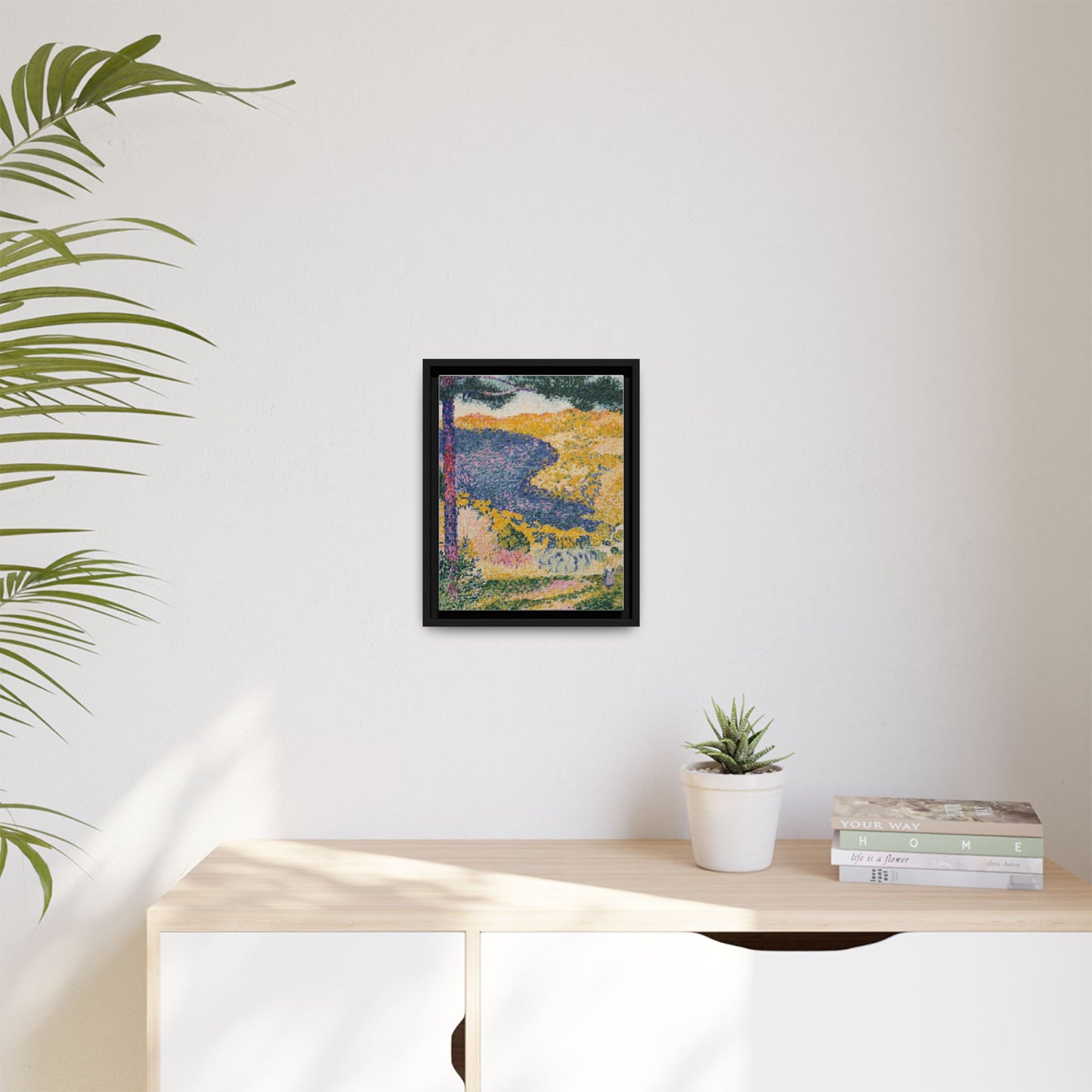 Valley with Fir Shade on the Mountain - Museum Collection - Framed Canvas Print