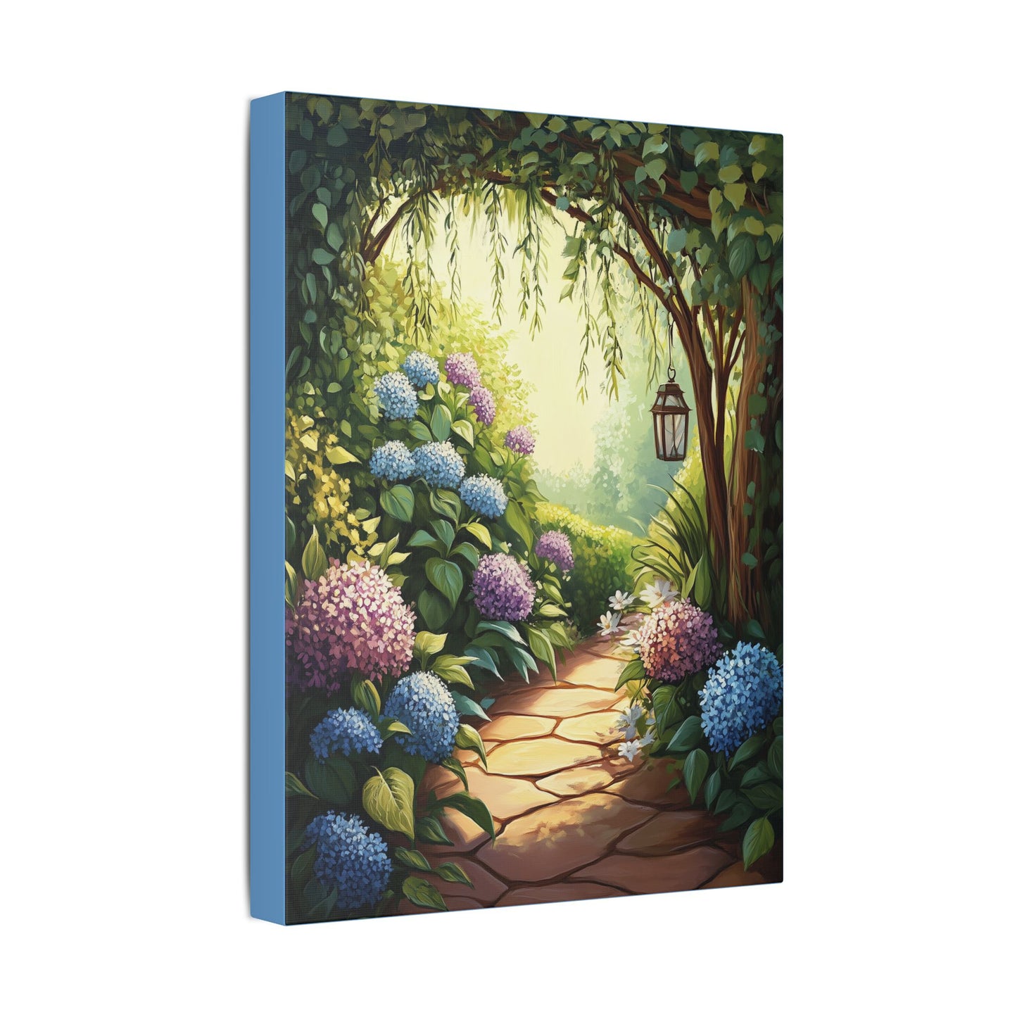 Hydrangea Courtyard - Secret Garden Series - Fine Art Print on Canvas