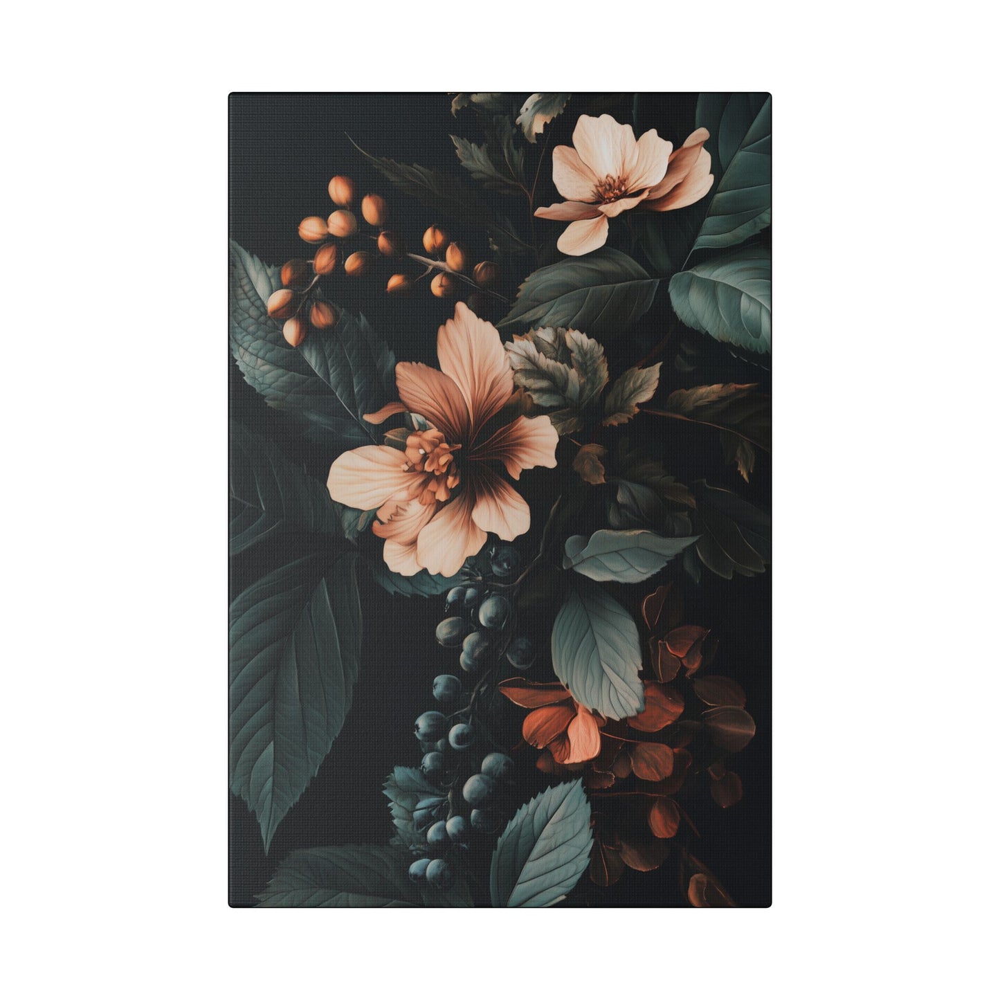 Evergreen Moody Botanical -Secret Garden Series  - Fine Art Print on Canvas