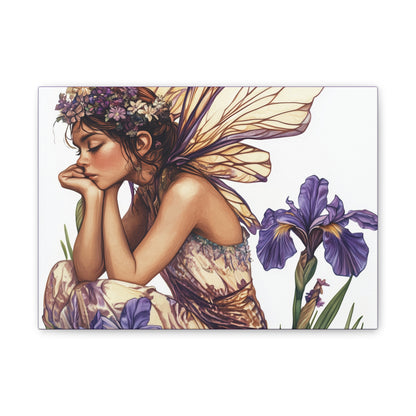 Iris You Were Here - Flowers & Fairies Collection - Fine Art Print on Canvas