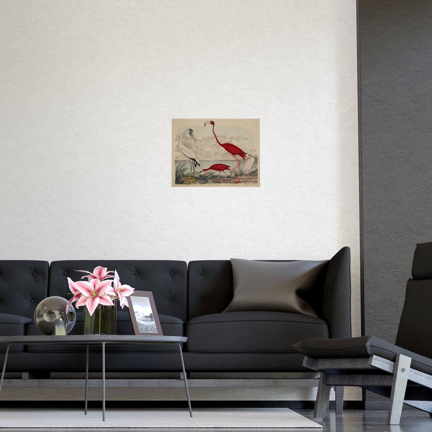 Scarlet Ibis and Flamingo - Vintage Bird Fine Art Poster