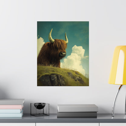 Highland Cow Whimsical Fine Art Print