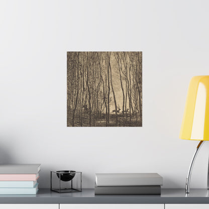 Deer Running Through Woods Nature Fine Art Print