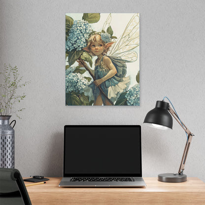 Blue Hydrangea - Flowers & Fairies Collection - Fine Art Print on Canvas