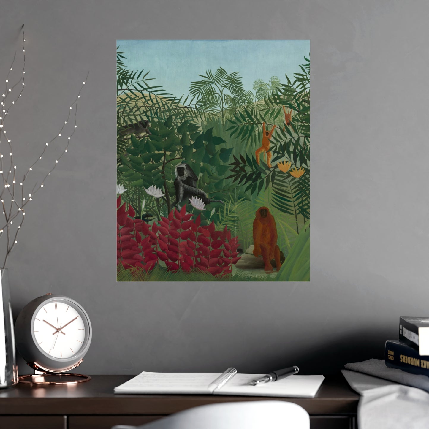 Tropical Forest with Monkeys - Rousseau Fine Art Poster