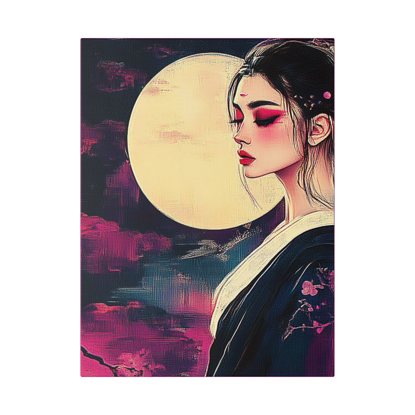 Magenta Moon - Fine Art Print on Canvas