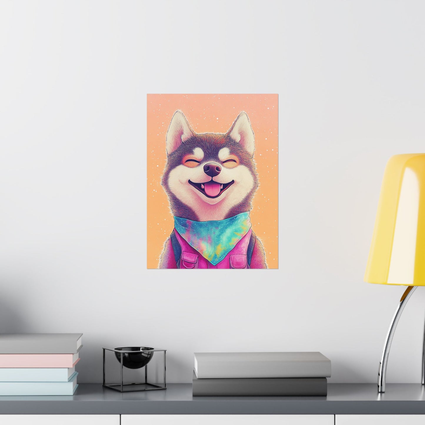 Shiba Inu So Happy - Matte Vertical Poster - Brighten Your Space with Joy - Love Dogs - Wall Art