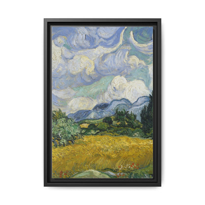 Van Gogh - Wheat Field with Cypresses - Museum Collection - Framed Canvas Print