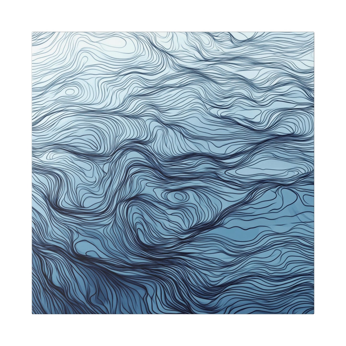 Mood Blue Abstract Blue Canvas Wall Art