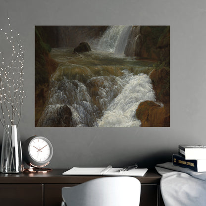 Waterfalls at Tivoli - Italian Landscape Fine Art Poster