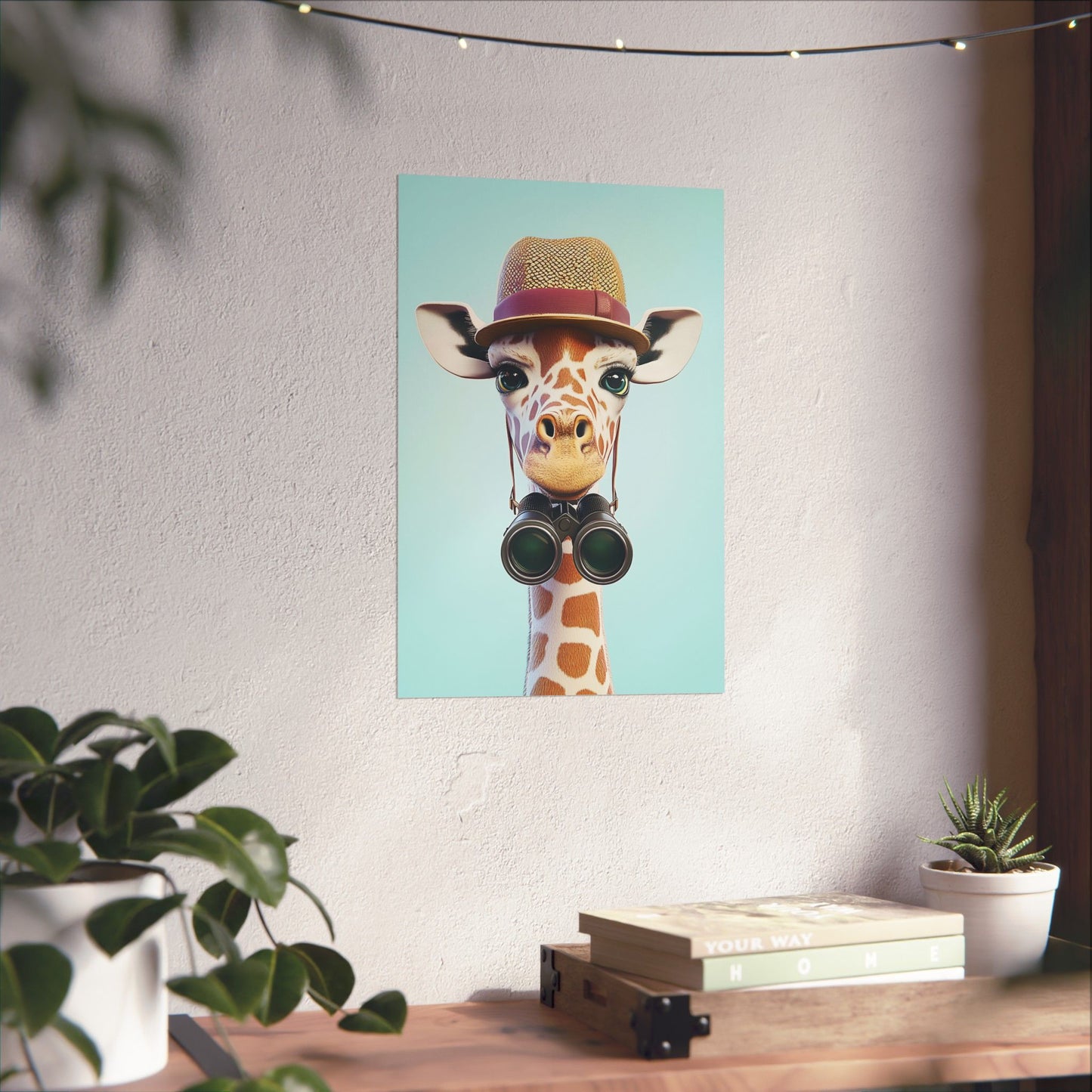 Adventure Awaits - His & Hers Giraffe Fine Art Prints (II) - Whimsical Animals - Wall Art -  Fine Art Prints - Home Décor