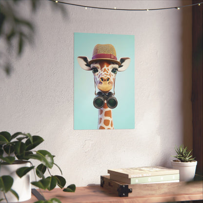 Adventure Awaits - His & Hers Giraffe Fine Art Prints (II) - Whimsical Animals - Wall Art -  Fine Art Prints - Home Décor