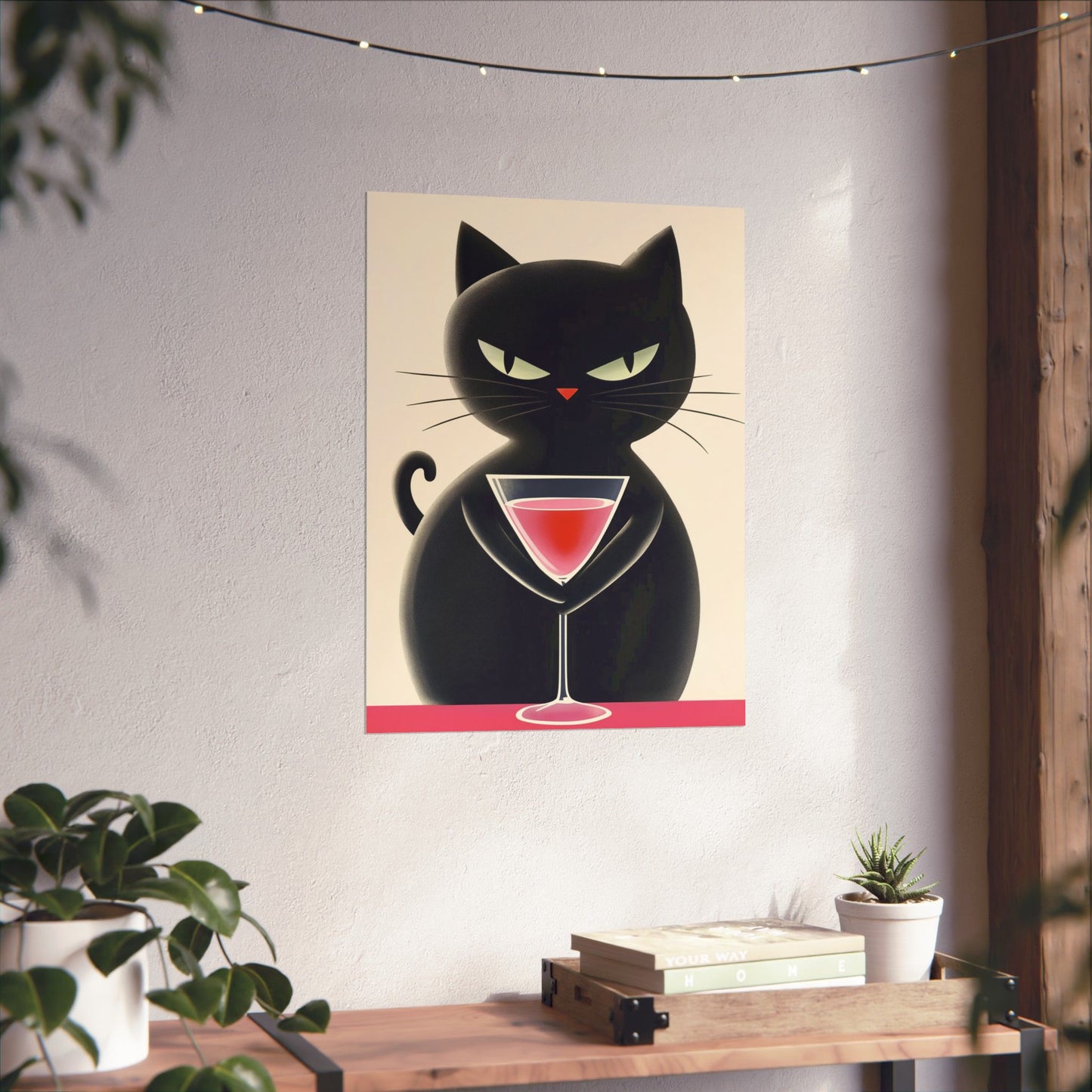 Yes, I'm Judging You - Cat Café Series - Black Cat Poster - Stylish Wall Art for Cat Lovers