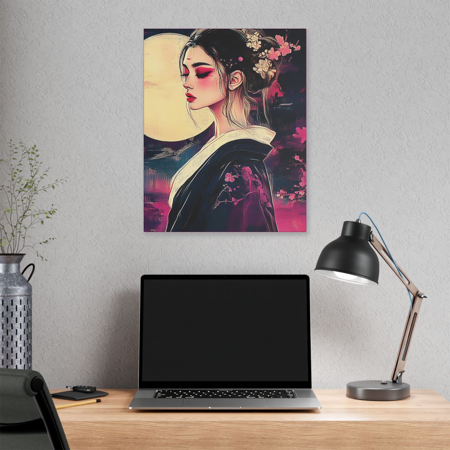 Magenta Moon - Fine Art Print on Canvas