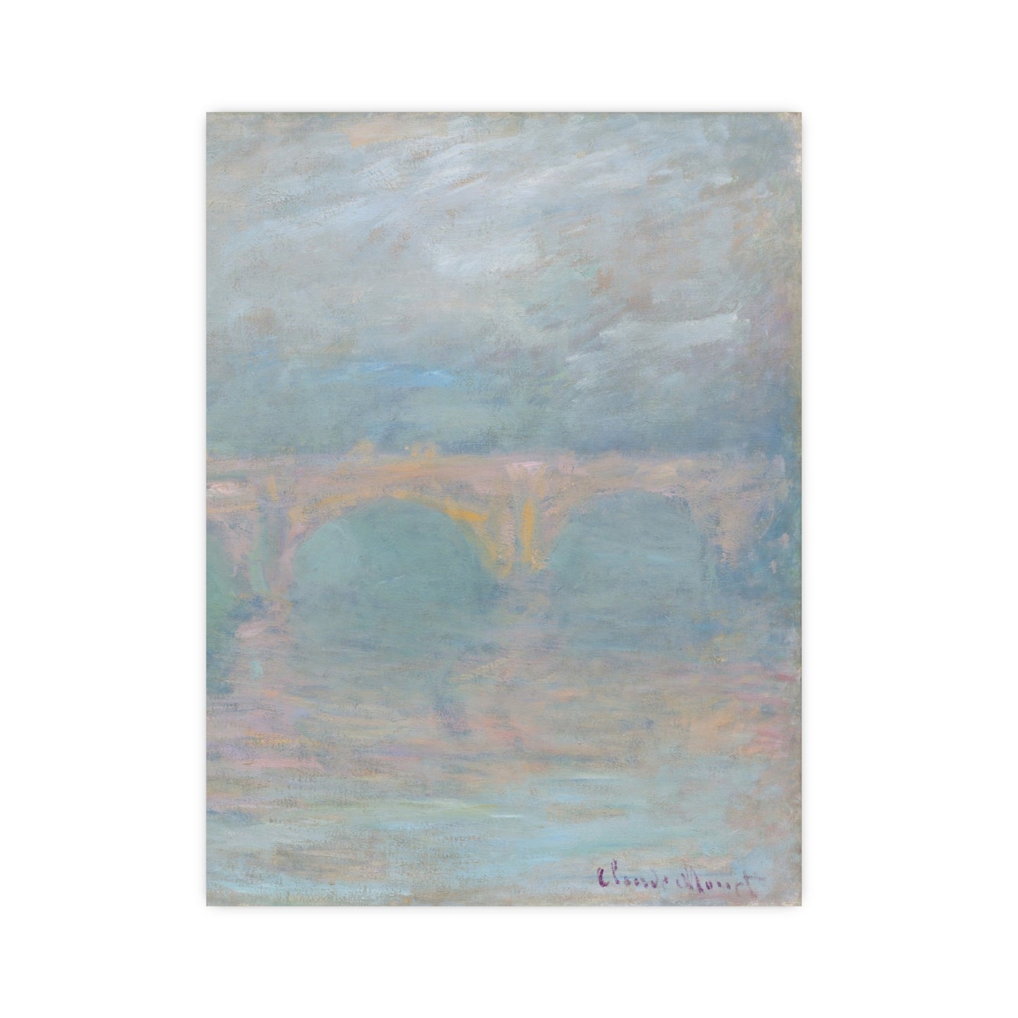 Waterloo Bridge London at Sunset - Monet Fine Art Poster