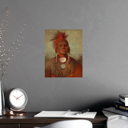 Iowa Medicine Man Portrait - George Catlin - Fine Art Poster