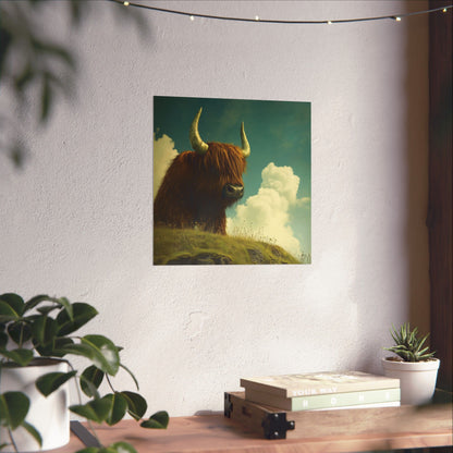 Highland Cow Whimsical Fine Art Print
