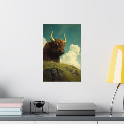 Highland Cow Whimsical Fine Art Print