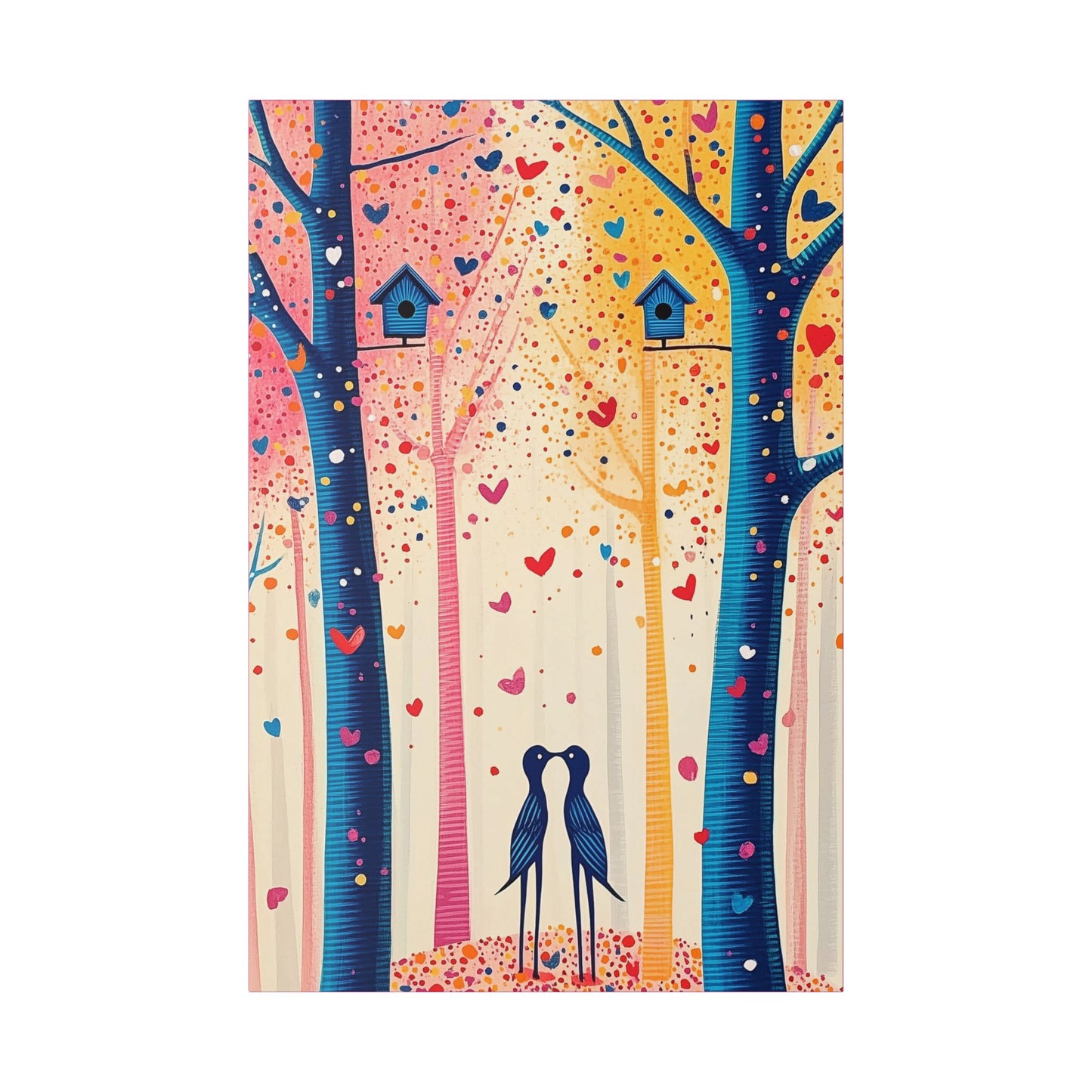 Little Love Birds - Delight in Nature Series - Fine Art Print on Canvas