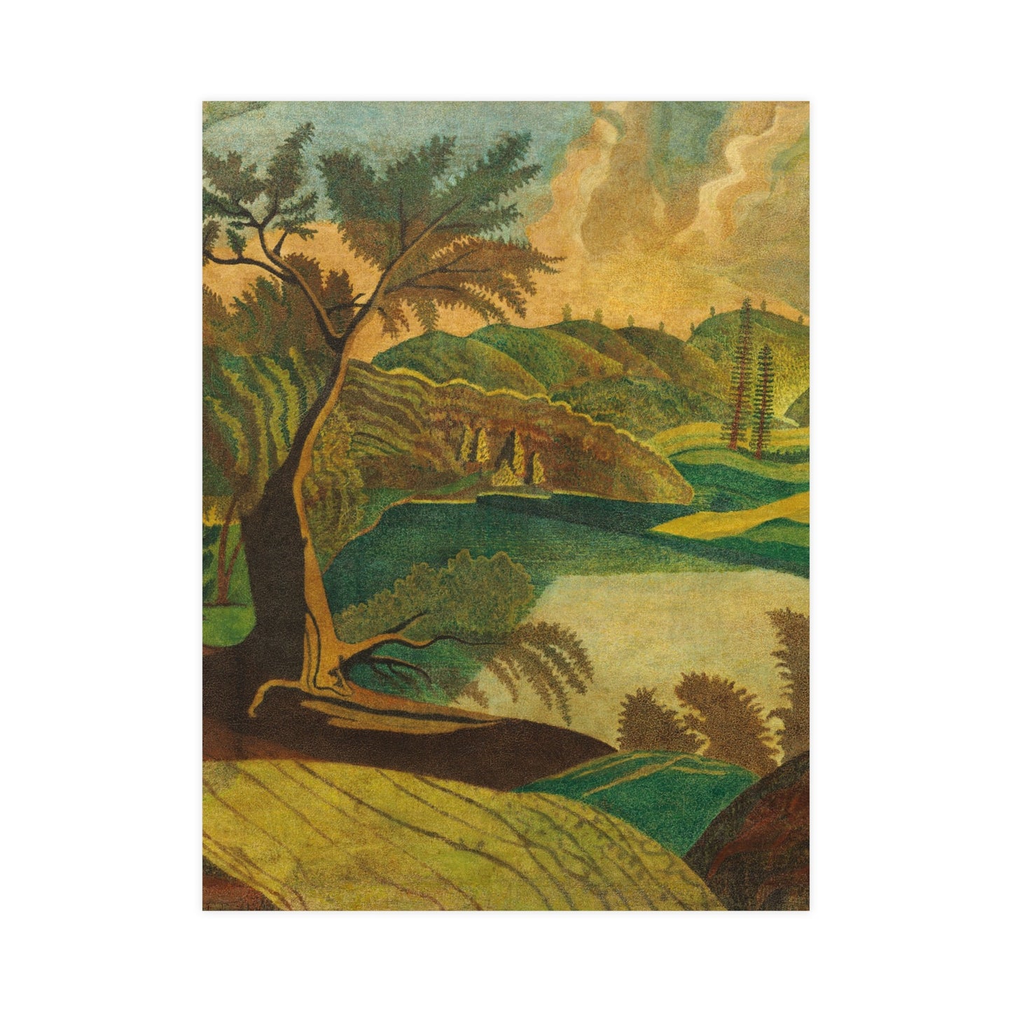 Stylized Landscape - Modern Abstract Fine Art Poster